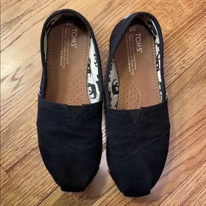 Toms Classic Canvas Slip On Shoes Black